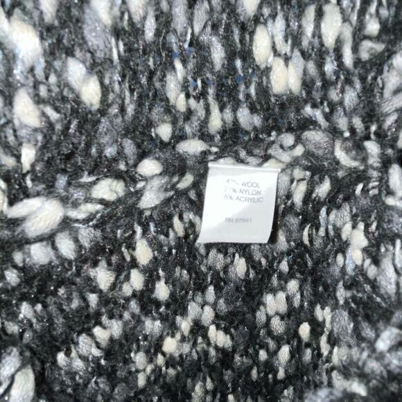 J. Jill Black and White Wool Knit Crew Neck Sweater- Women Small - Picture 7 of 7